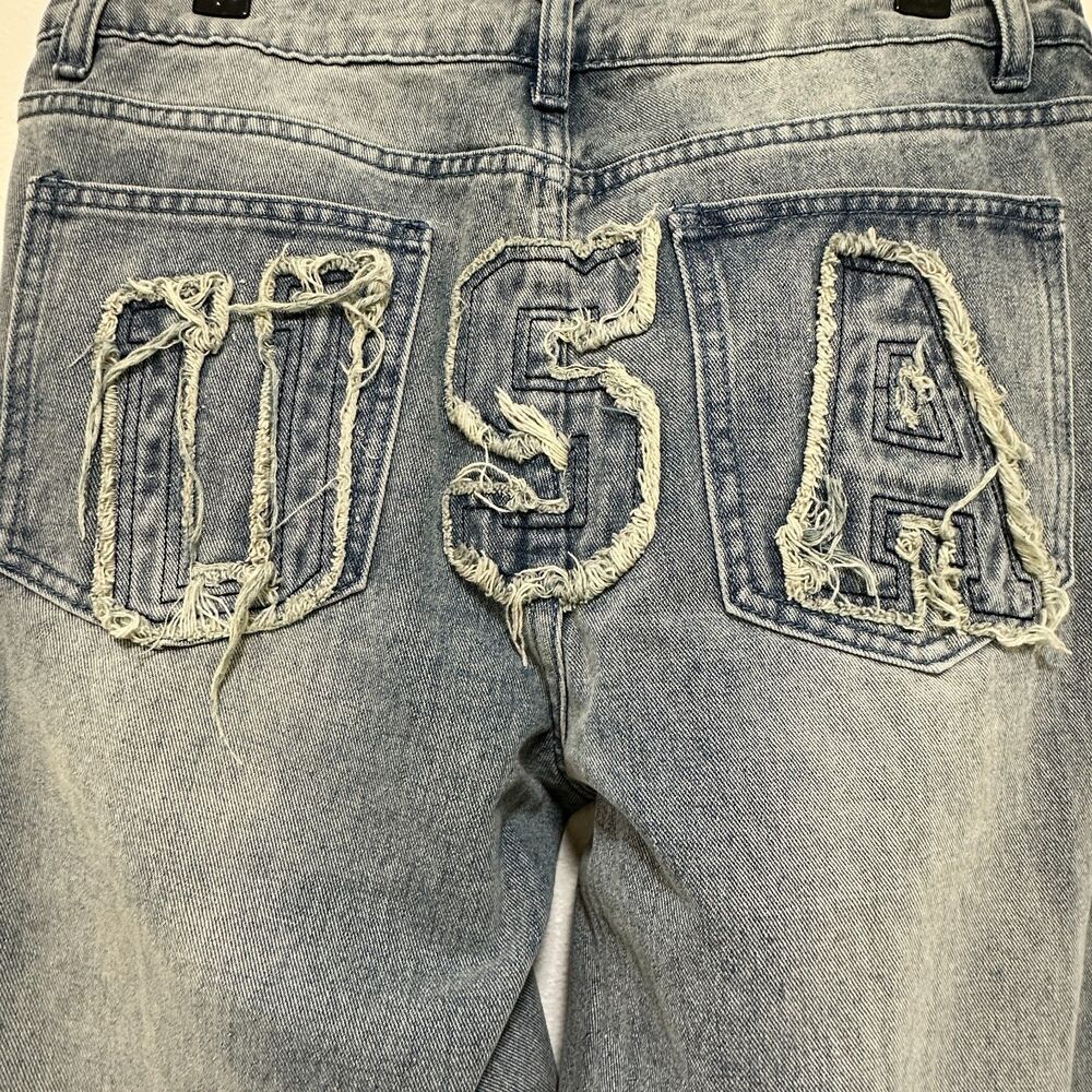 J For Justify Jeans Womens 11 Blue Flare & Wide Leg‎ Streetwear USA Denim NWT